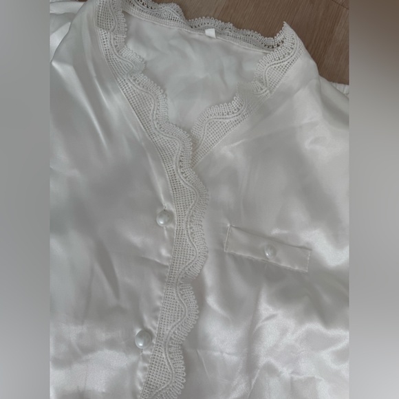 White pajama set in L - Picture 3 of 3